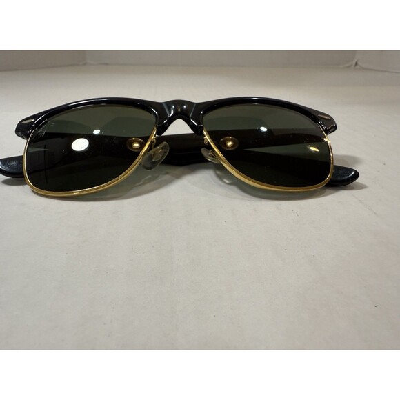 B&L RAY-BAN USA WAYFARER MAX BLACK/GOLD VTG SUNGLASSES G-15 145mm,CASE,CLOTH,BAG - Picture 12 of 16